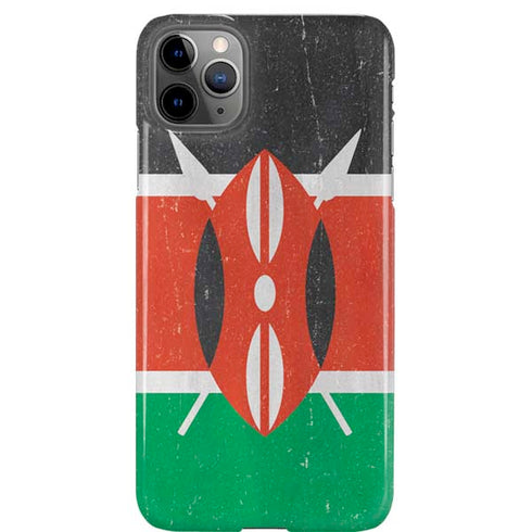 Kenya Flag Distressed iPhone Cases